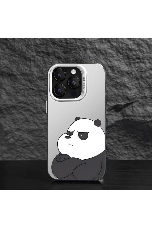 Realme C15 Compatible Plain Panda Patterned, High Quality, Drop Resistant Case - 5