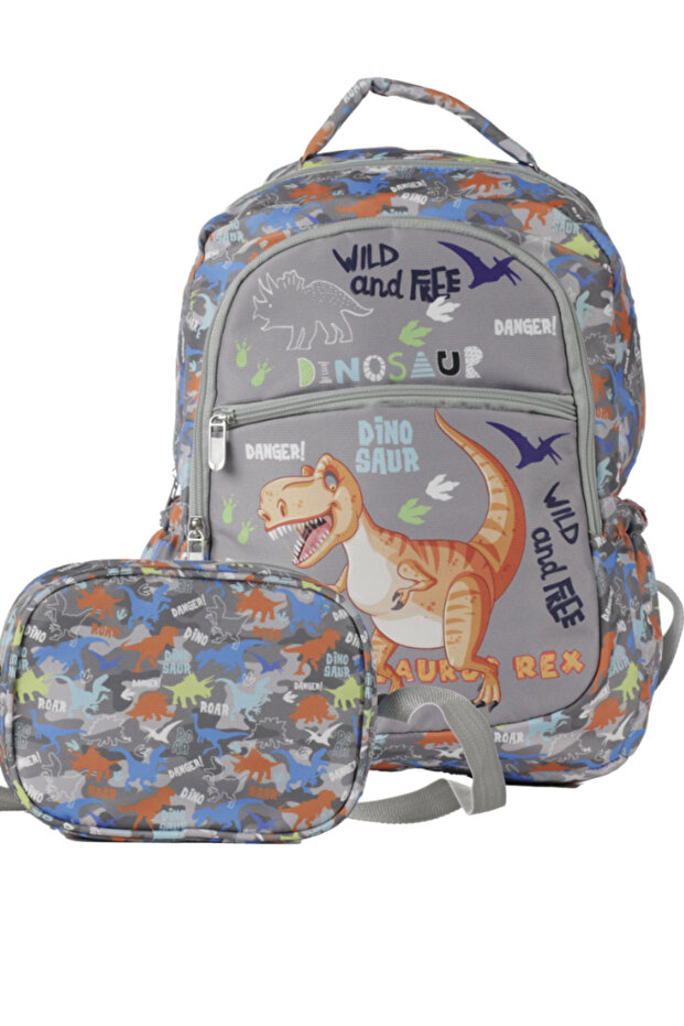Dinosaur School Bag Çnt 5110/02 School Bag and Lunch Set