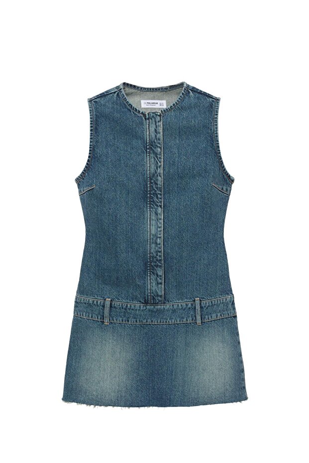 Kısa denim elbise - 3