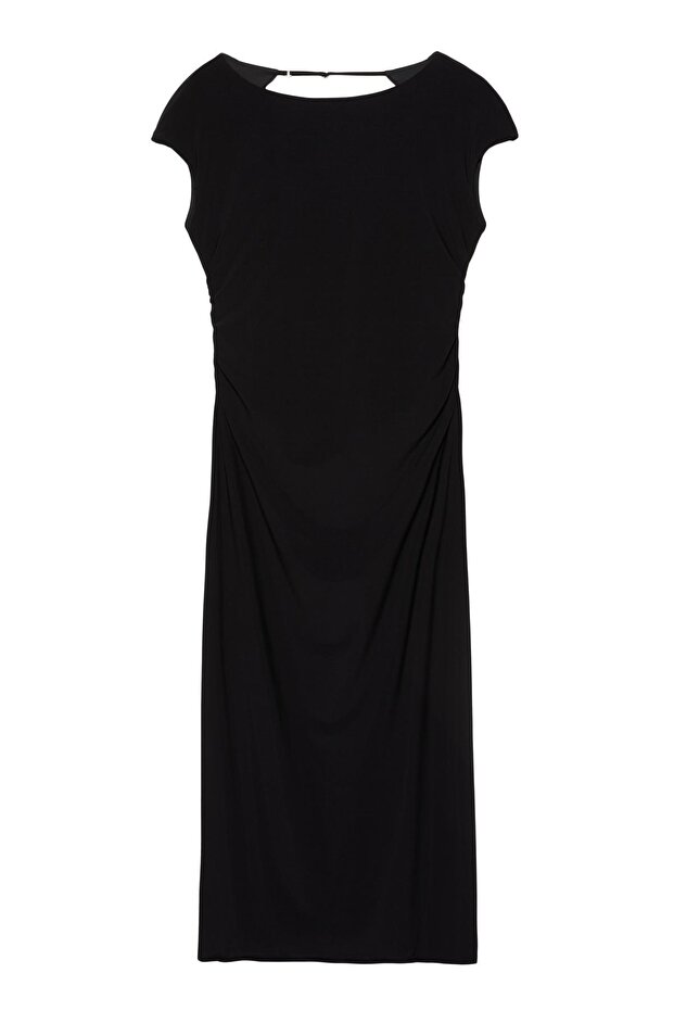 Midi elbise, tek parça kol - 3