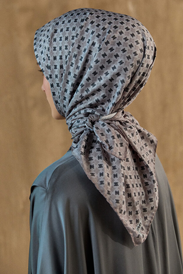 Logolu Monogram Eşarp - 3