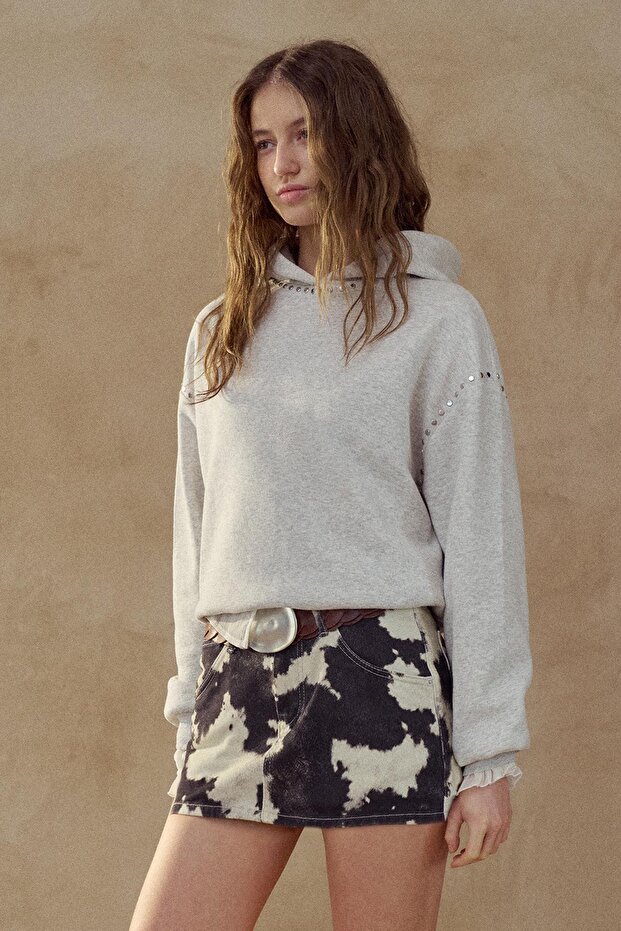 Desenli şort etek - 2