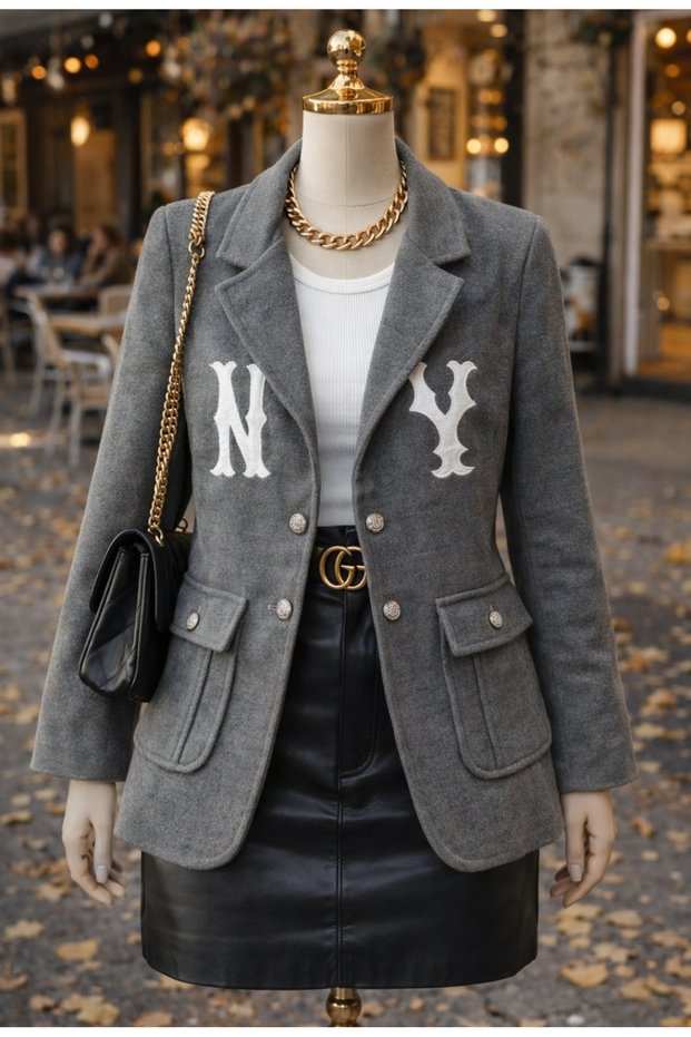 🩶 Ny Appliqué Blazer Jacket