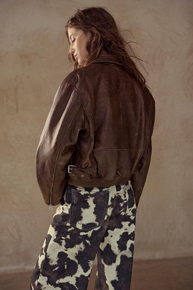 %100 deri bomber ceket - 6