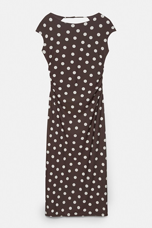 Midi elbise, tek parça kol - 6