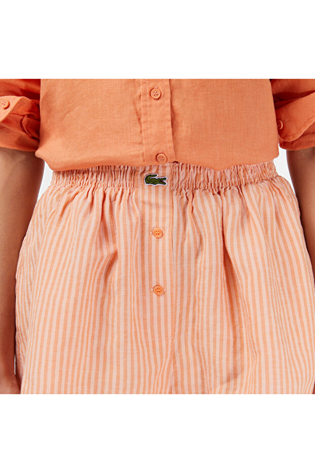 Kadın Oversize Fit Turuncu Şort - 6