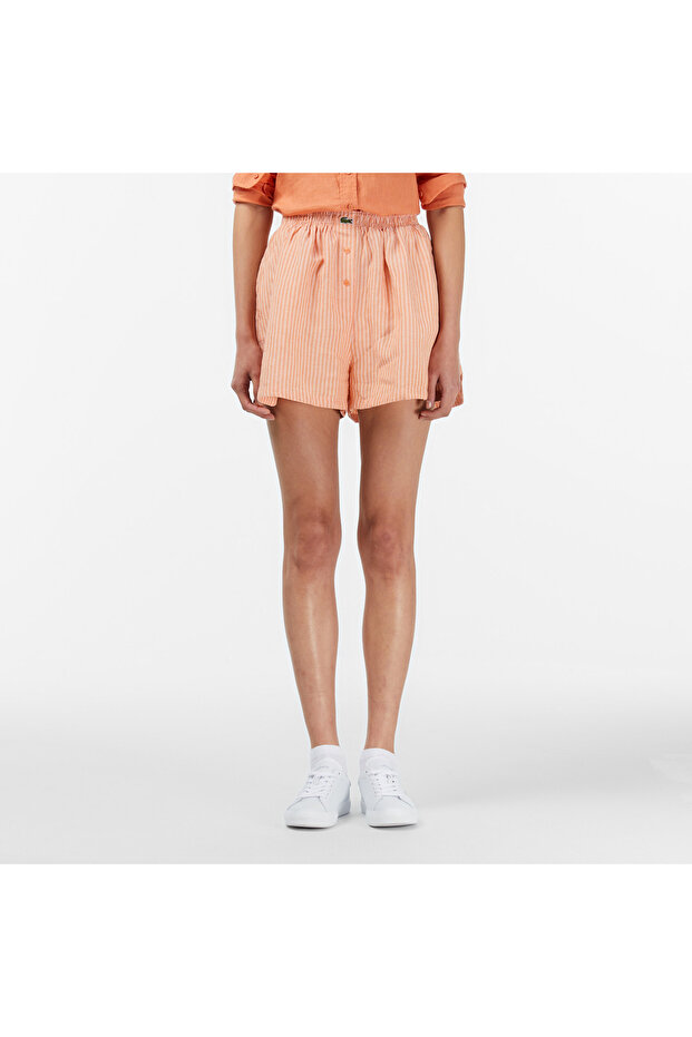 Kadın Oversize Fit Turuncu Şort - 2