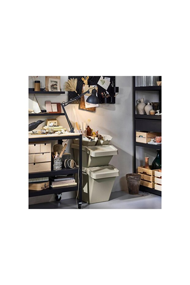 صندوق فرز النفايات، بيج، 60 لتر - 4