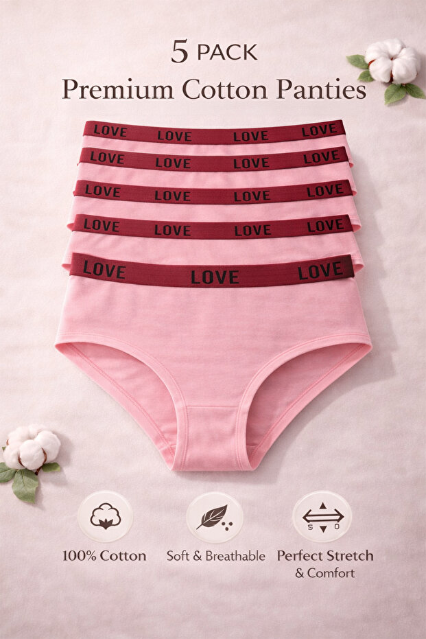Women'S, Cotton-Pack Hipster Basic Slip Panties, Extra E Stretchy Waistband, Pack of 5