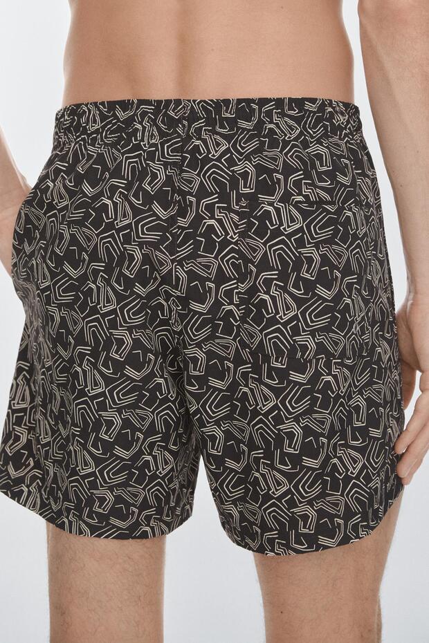 Soyut detaylı deniz şortu - 2