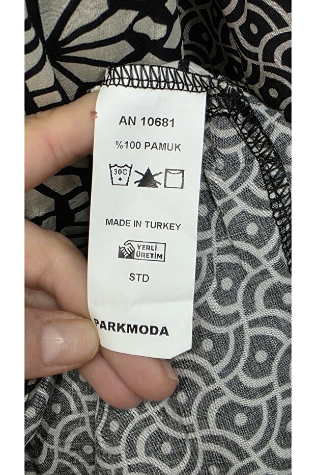 Rochie lungă bumbac bucăți cu model - 5