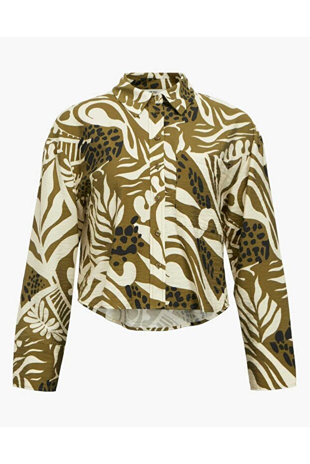 Cropped Shirt Olive - 3