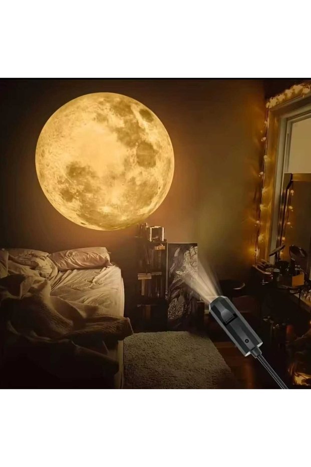 Moon Light Projection Night Light Ceiling Lamp Background Atmosphere Light USB Led Wall Decor