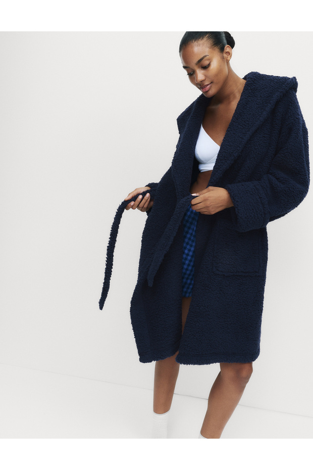 Teddy Borg Kapüşonlu Sabahlık - 1