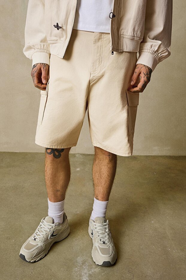 Geniş paça kargo bermuda - 3
