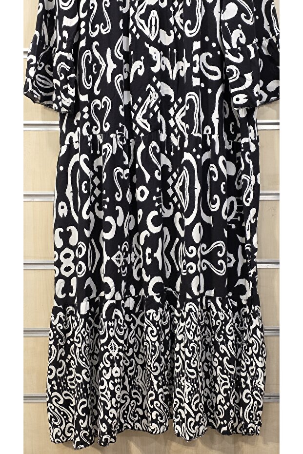 cu model Rochie lungă cu secțiuni - 3