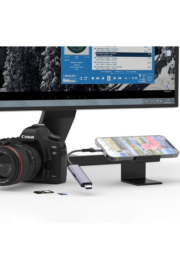 ULTRABOOST CARD READER SD & MICRO SD LIGHTNING & USB GREY - 4