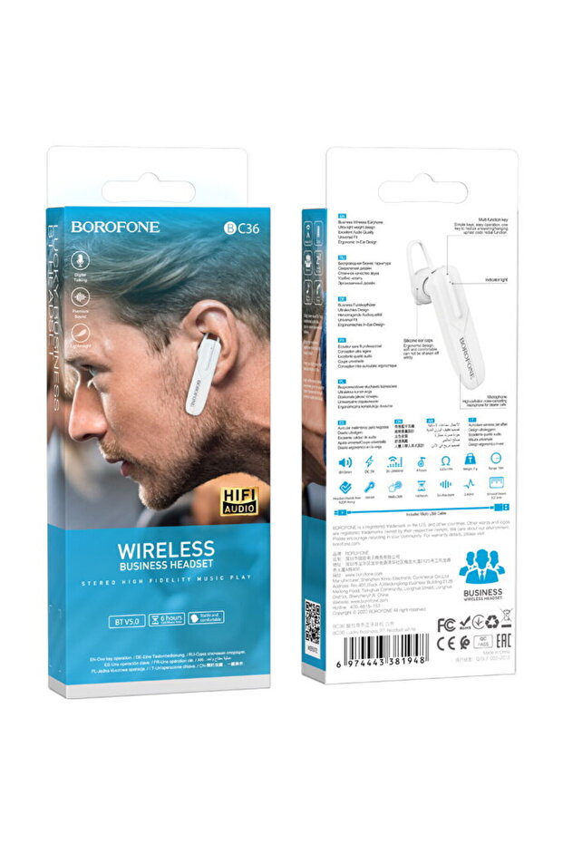 Casca BC36 Lucky Bluetooth Alb - 4