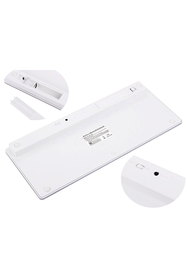 Mini keyboard, Bluetooth 3.0, compatible with Windows, iOS, Android, white - 5