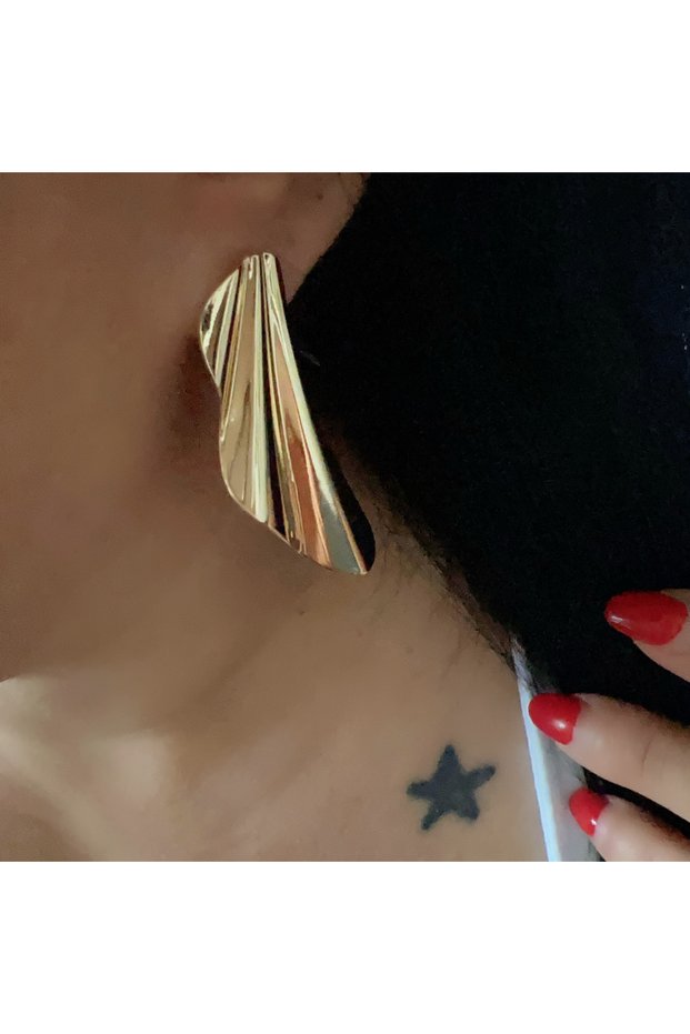 Special Series Leaf Earrings-Gold Color Acr9080