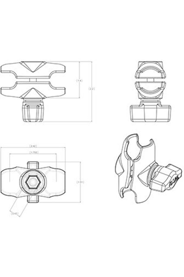 Double Socket Arm - 3