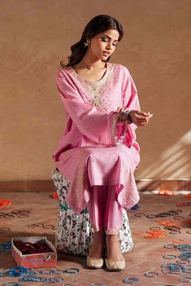 2 Piece - Embroidered Suit - PE 26-248