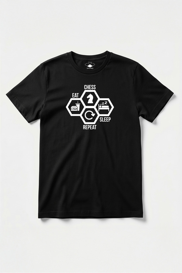 Eat Chess Sleap Repeat Kids T-Shirt