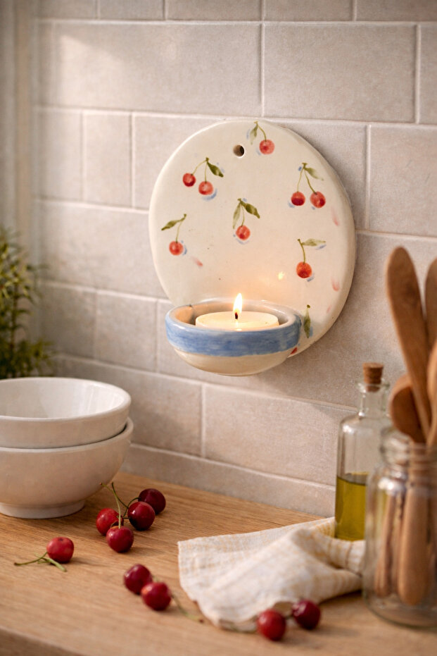 seramik duvar şamdan - 1