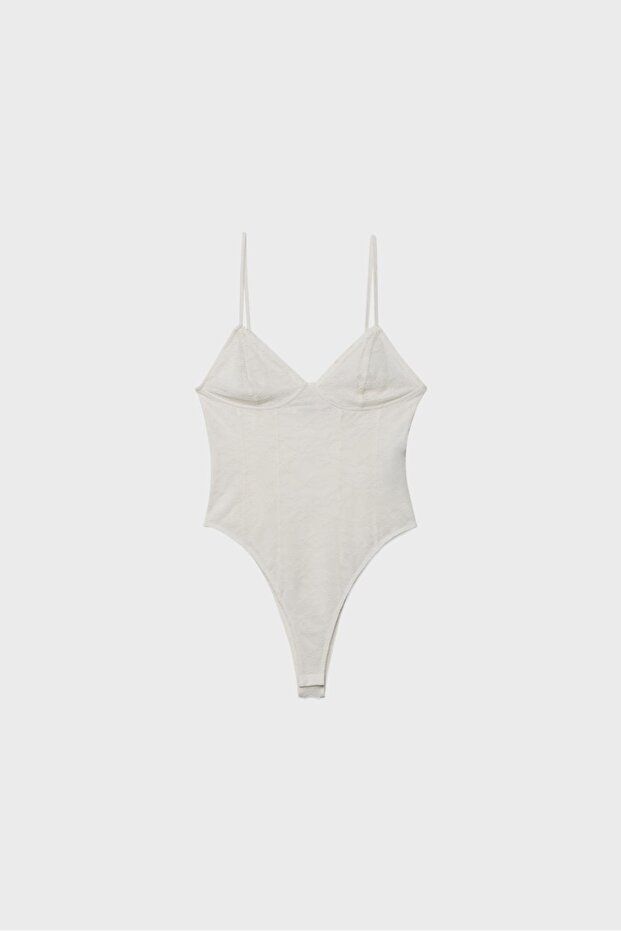 Dantel askılı body - 6