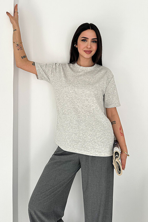 Tricou cu mânecă scurtă basic – Alb Esențial - 6