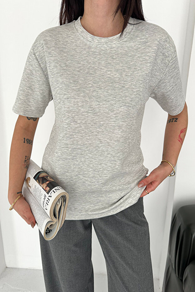 Tricou cu mânecă scurtă basic – Alb Esențial - 2