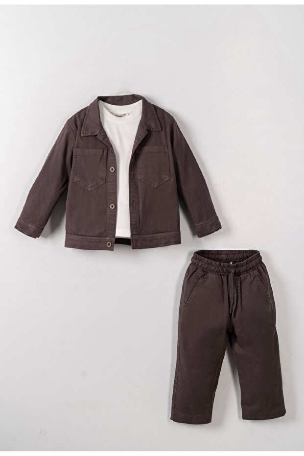 Limi̇ Baby Boy & Child Soft Texture Es Stretchy Eket Pants Jacket 2-Piece Set