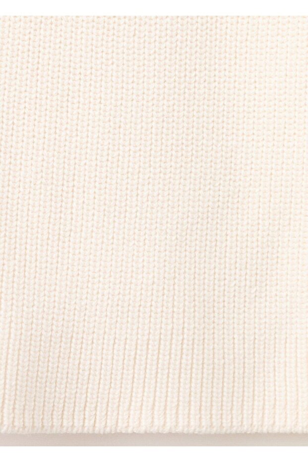 Kayık yaka örgü kazak - 5