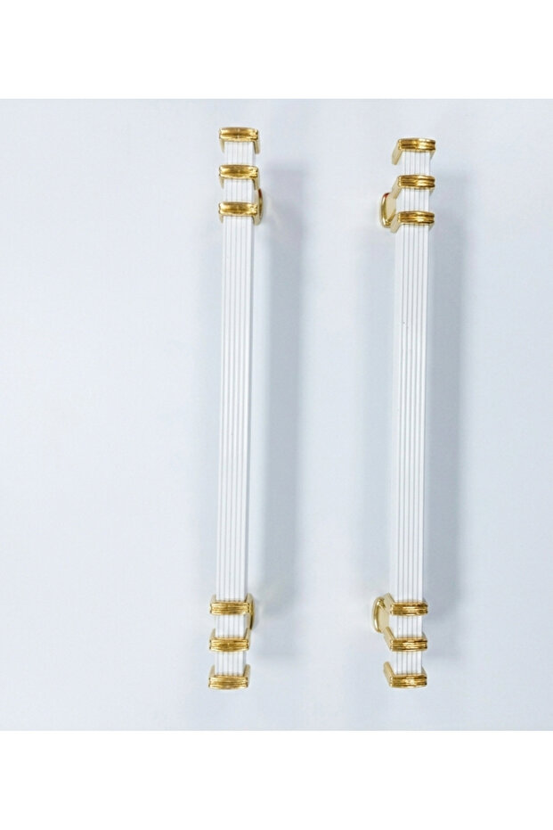 160 mm Square Ring Striped Gold White Handle