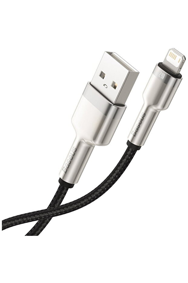 Cablu USB pentru Lightning, 2.4A, 2m (negru) - 2