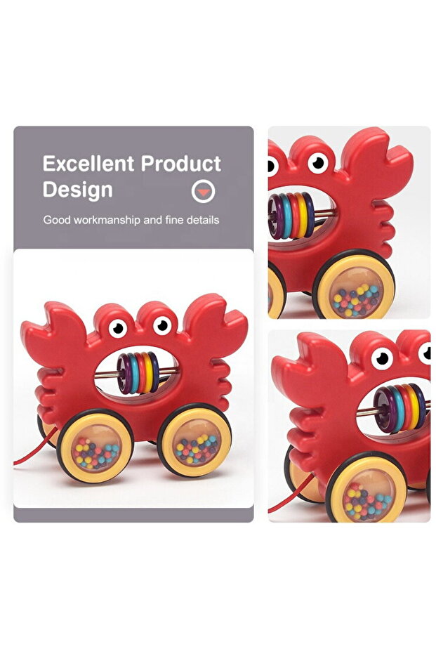 Interactive pull toy, Crab - 2