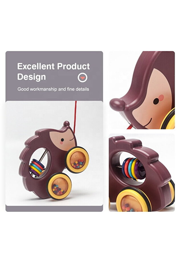 Interactive Pull Toy, Hedgehog - 2