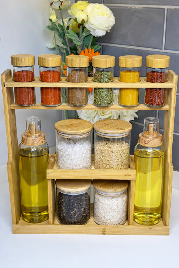 Manika Countertop Spice Rack / Oil Dispenser