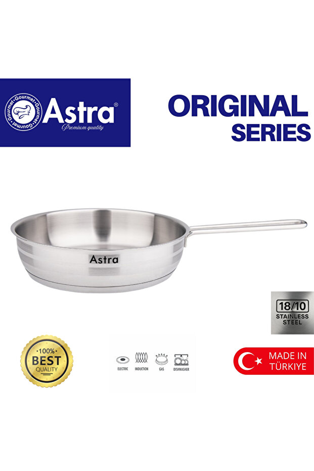 28 cm Frypan 18/10 Stainless Steel | Triplex Capsule Bottom | Induction Compatible | Cooking Pan