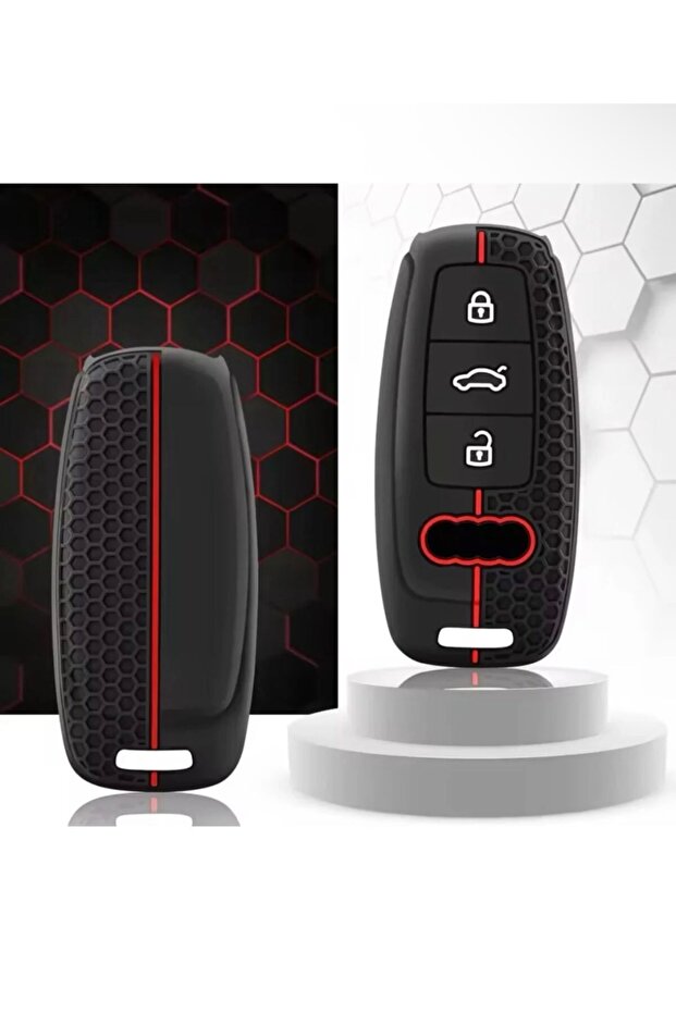 Audi A6L A7 A8 C8 Q8 D5 Silicone Key Protection Case Black Color See 2Nd Image