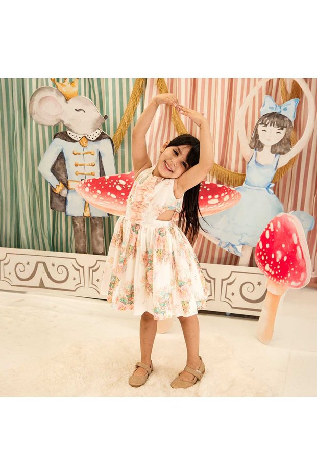 Bella Cut Out Detailed Girls' Dress