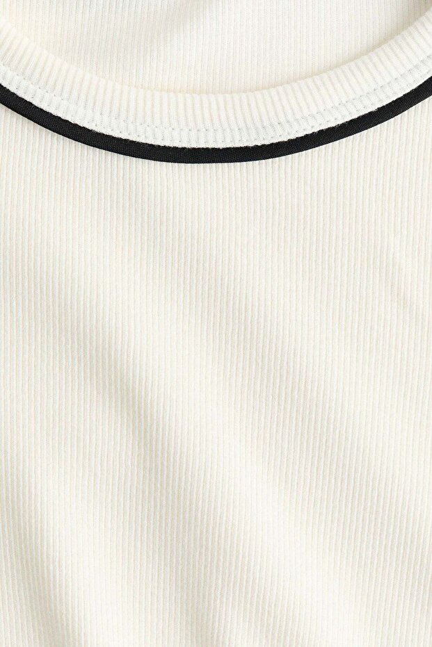 Ribbed jersey top - 6