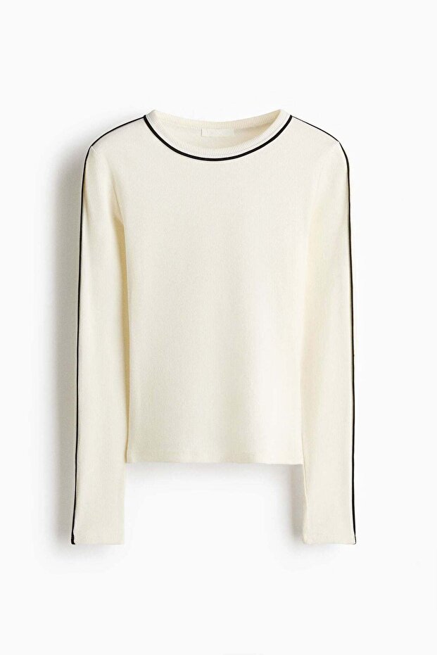 Ribbed jersey top - 5