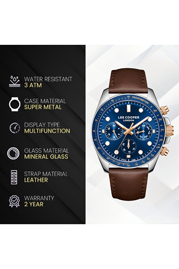 Men's Multi Function Blue Dial Watch - LC08233.392 - 8