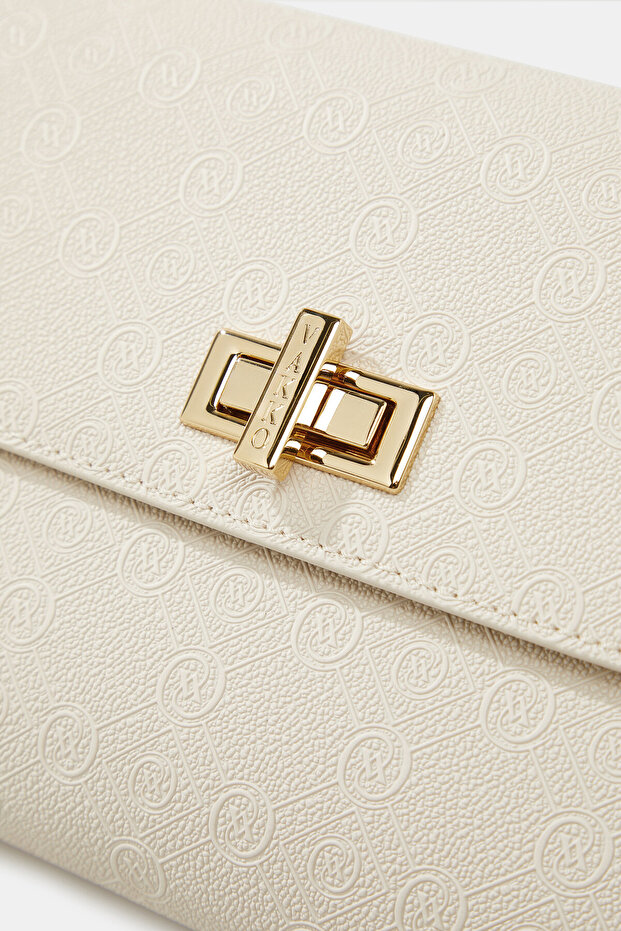 EKRU MONOGRAM ÇANTA - 6