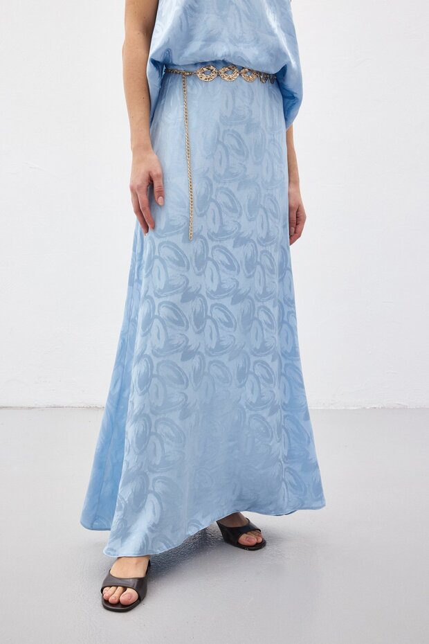 Fusta lungă Lior - Albastru - 6