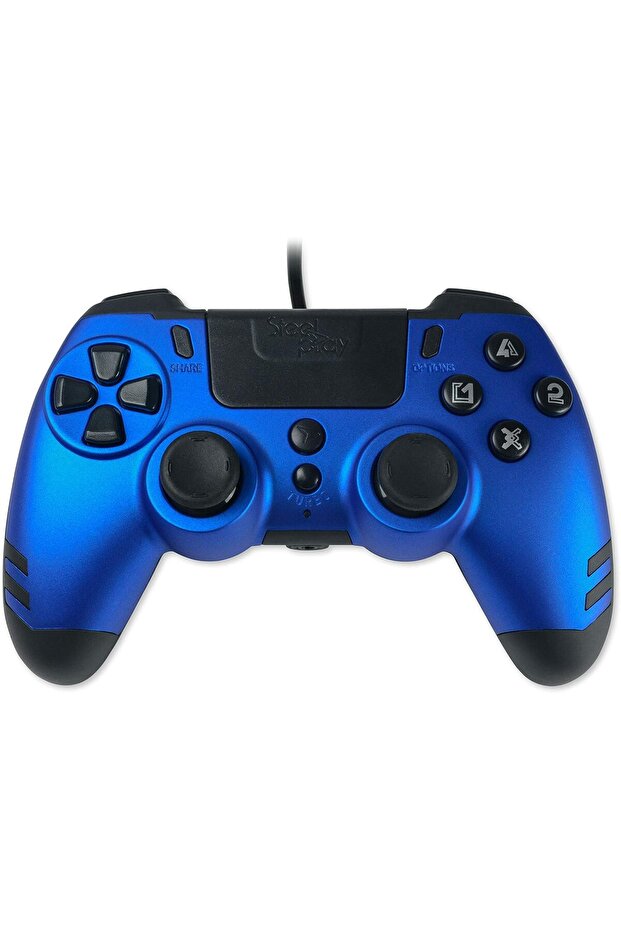 Steelplay - Metaltech Wired Controller (Blue) (PS4)