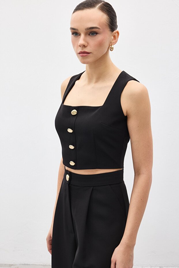 Lucy crop - Negru - 2