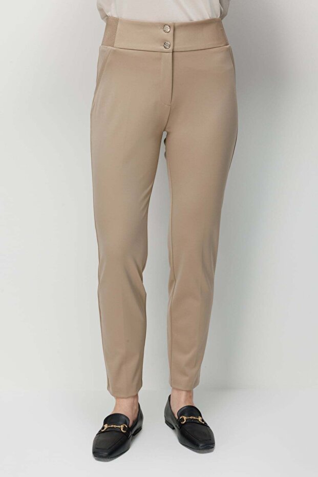 بنطلون ضيق بأزرار مزدوجة - 2