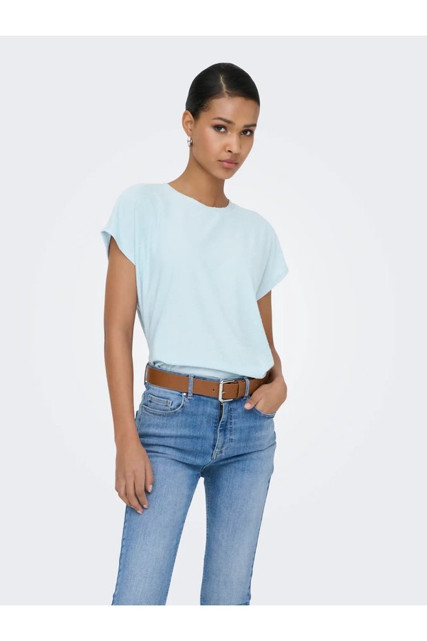 Onlmolly S/S O-Neck Dobby Top Jrs Women's T-Shirt 15368563